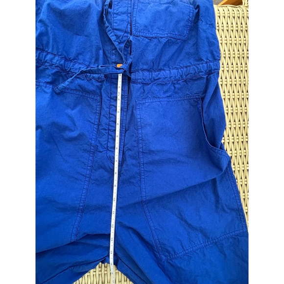 Toast Linen blend Sleeveless Utility Wide Leg Cropped Jumpsuit Size 6 boho - Picture 11 of 11